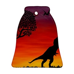 Sunset Dinosaur Scene Ornament (bell) by IIPhotographyAndDesigns