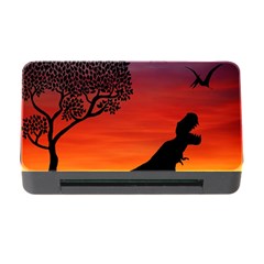 Sunset Dinosaur Scene Memory Card Reader With Cf by IIPhotographyAndDesigns