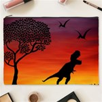 Sunset Dinosaur scene Cosmetic Bag (XXXL) Front