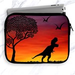 Sunset Dinosaur scene Apple iPad 2/3/4 Zipper Cases Front