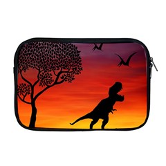 Sunset Dinosaur Scene Apple Macbook Pro 17  Zipper Case by IIPhotographyAndDesigns