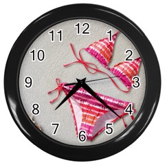 Urban T-shirts, Tropical Swim Suits, Running Shoes, Phone Cases Wall Clock (black) by gol1ath