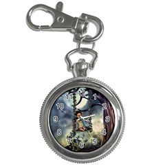 Cute Little Fairy With Kitten On A Swing Key Chain Watches by FantasyWorld7