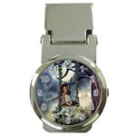 Cute Little Fairy With Kitten On A Swing Money Clip Watches Front