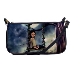 Cute Little Fairy With Kitten On A Swing Shoulder Clutch Bags by FantasyWorld7