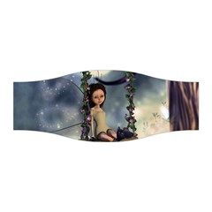 Cute Little Fairy With Kitten On A Swing Stretchable Headband by FantasyWorld7