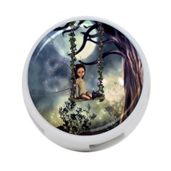 Cute Little Fairy With Kitten On A Swing 4-port Usb Hub (two Sides) by FantasyWorld7