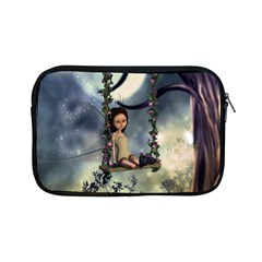 Cute Little Fairy With Kitten On A Swing Apple Ipad Mini Zipper Cases by FantasyWorld7