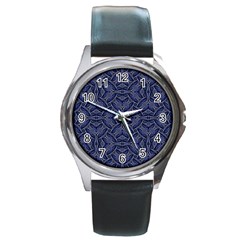 Modern Orante Pattern Round Metal Watch by dflcprints