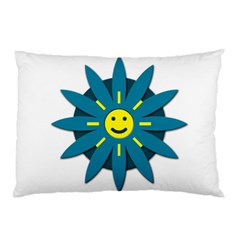 Smiley Flower Pillow Case (two Sides) by linceazul