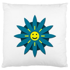 Smiley Flower Standard Flano Cushion Case (one Side) by linceazul