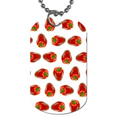 Red Peppers Pattern Dog Tag (one Side)