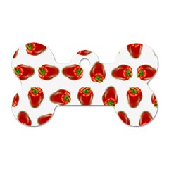 Red Peppers Pattern Dog Tag Bone (two Sides)