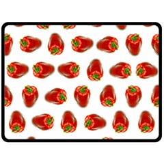 Red Peppers Pattern Fleece Blanket (large)  by SuperPatterns