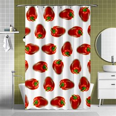 Red Peppers Pattern Shower Curtain 48  X 72  (small)  by SuperPatterns