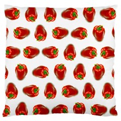 Red Peppers Pattern Large Flano Cushion Case (one Side) by SuperPatterns