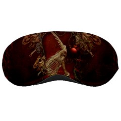 Awesome T Rex Skeleton, Vintage Background Sleeping Masks by FantasyWorld7