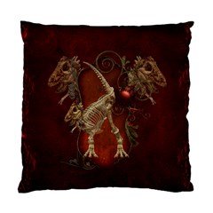 Awesome T Rex Skeleton, Vintage Background Standard Cushion Case (one Side) by FantasyWorld7