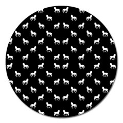 Silhouette Graphic Horses Pattern 7200 Magnet 5  (round) by dflcprints