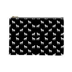 Silhouette Graphic Horses Pattern 7200 Cosmetic Bag (large) by dflcprints