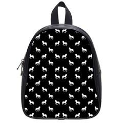 Silhouette Graphic Horses Pattern 7200 School Bag (small) by dflcprints