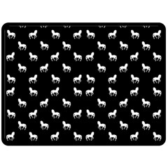 Silhouette Graphic Horses Pattern 7200 Fleece Blanket (large) 