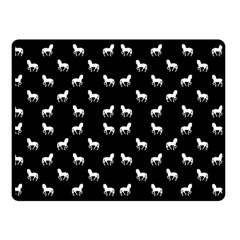 Silhouette Graphic Horses Pattern 7200 Double Sided Fleece Blanket (small)  by dflcprints