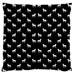 Silhouette Graphic Horses Pattern 7200 Standard Flano Cushion Case (one Side) by dflcprints