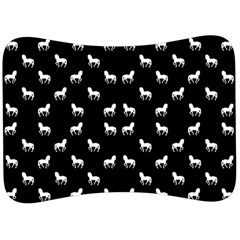 Silhouette Graphic Horses Pattern 7200 Velour Seat Head Rest Cushion by dflcprints