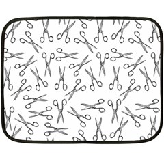 Scissors Pattern Fleece Blanket (mini) by Valentinaart