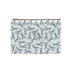 Scissors Pattern Cosmetic Bag (medium) by Valentinaart