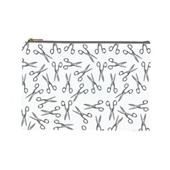 Scissors Pattern Cosmetic Bag (large) by Valentinaart