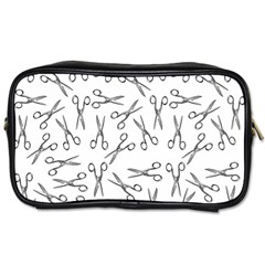 Scissors Pattern Toiletries Bags by Valentinaart