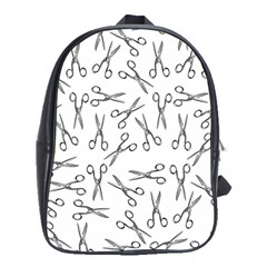 Scissors Pattern School Bag (xl) by Valentinaart