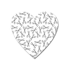 Scissors Pattern Heart Magnet