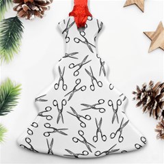 Scissors Pattern Christmas Tree Ornament (two Sides) by Valentinaart