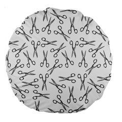 Scissors Pattern Large 18  Premium Round Cushions