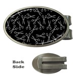 Scissors pattern Money Clips (Oval)  Front