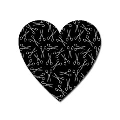 Scissors Pattern Heart Magnet by Valentinaart