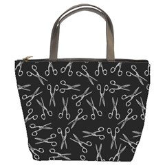 Scissors Pattern Bucket Bags by Valentinaart