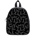 Scissors pattern School Bag (Small) Front