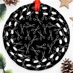 Scissors pattern Ornament (Round Filigree) Front