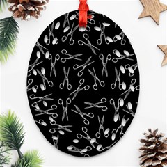 Scissors Pattern Ornament (oval Filigree) by Valentinaart