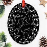 Scissors pattern Ornament (Oval Filigree) Front