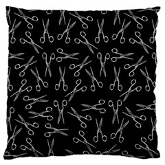 Scissors Pattern Large Cushion Case (two Sides) by Valentinaart