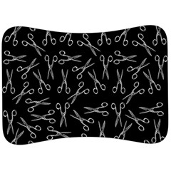 Scissors Pattern Velour Seat Head Rest Cushion by Valentinaart