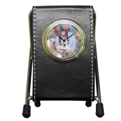 Squirrel Looks At You Pen Holder Desk Clock by FunnyCow