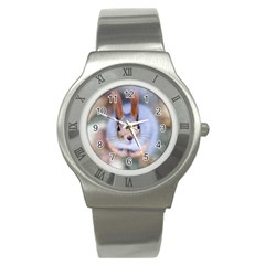 Squirrel Looks At You Stainless Steel Watch by FunnyCow