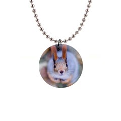 Squirrel Looks At You Button Necklaces