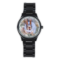 Squirrel Looks At You Stainless Steel Round Watch by FunnyCow